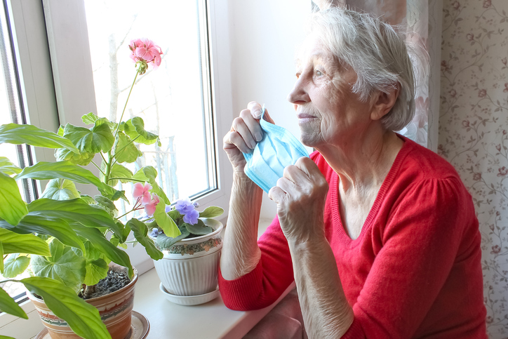 senior woman in isolation